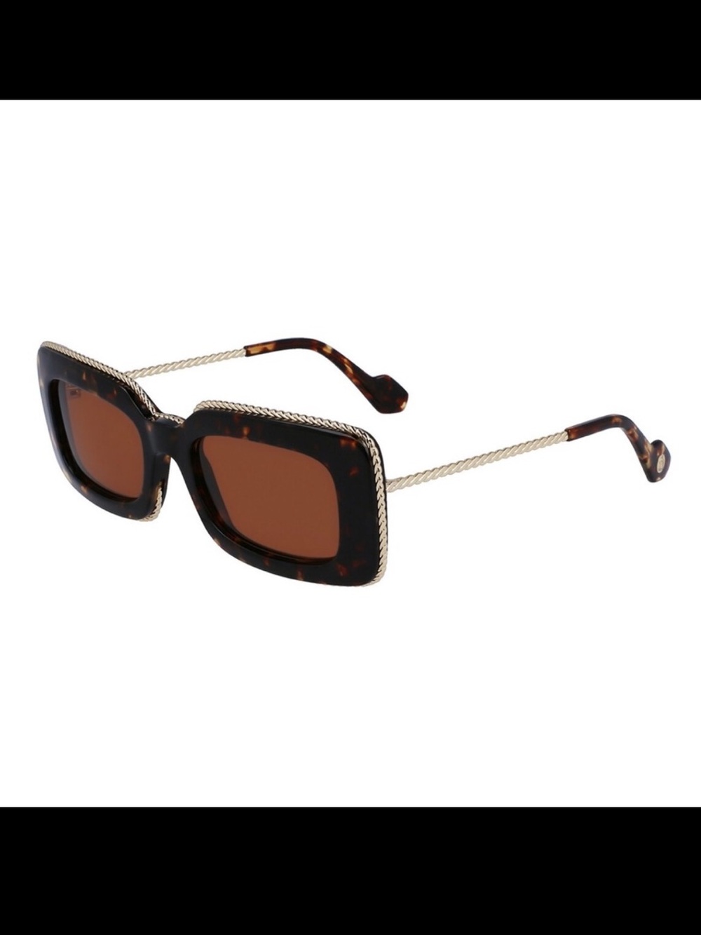 LANVIN Tortoise Shell Square 52mm Sunglasses - NWT
